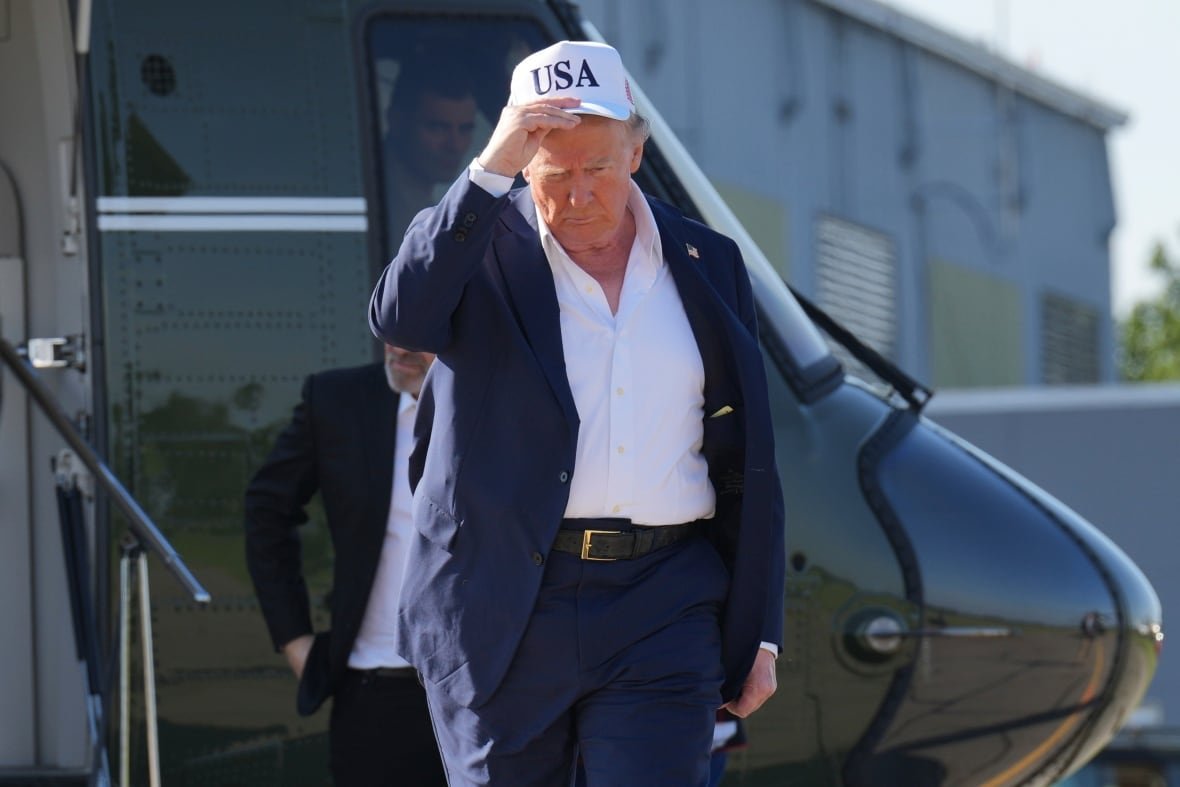 u-s-president-donald-trump-arriving-at-morristown-n-j-airport U.S. President Donald Trump arriving at airport in Morristown, N.J.