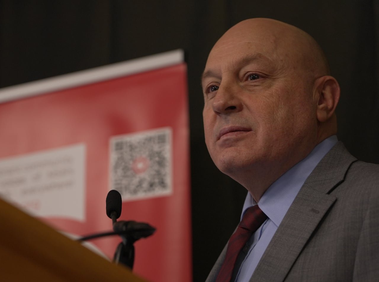 An image of Joseph Iuso, executive director of the Canadian Money Services Business Association, speaking